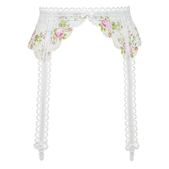 NWT For Love & Lemons Trellis Rose Floral Garter in White XXS - Picture 6 of 12